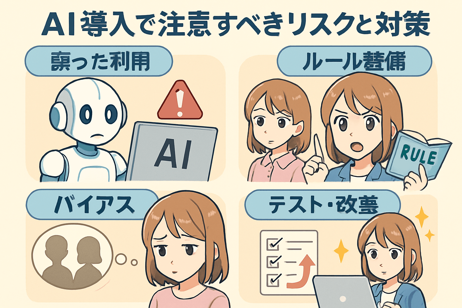 AI導入で注意すべきリスクと対策
